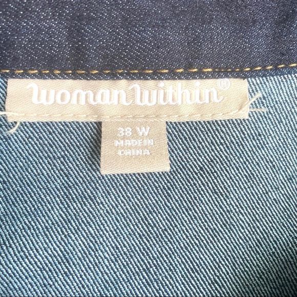 NWOT Woman Within Dark Wash Plus Size Jeans 38 W - Picture 2 of 11